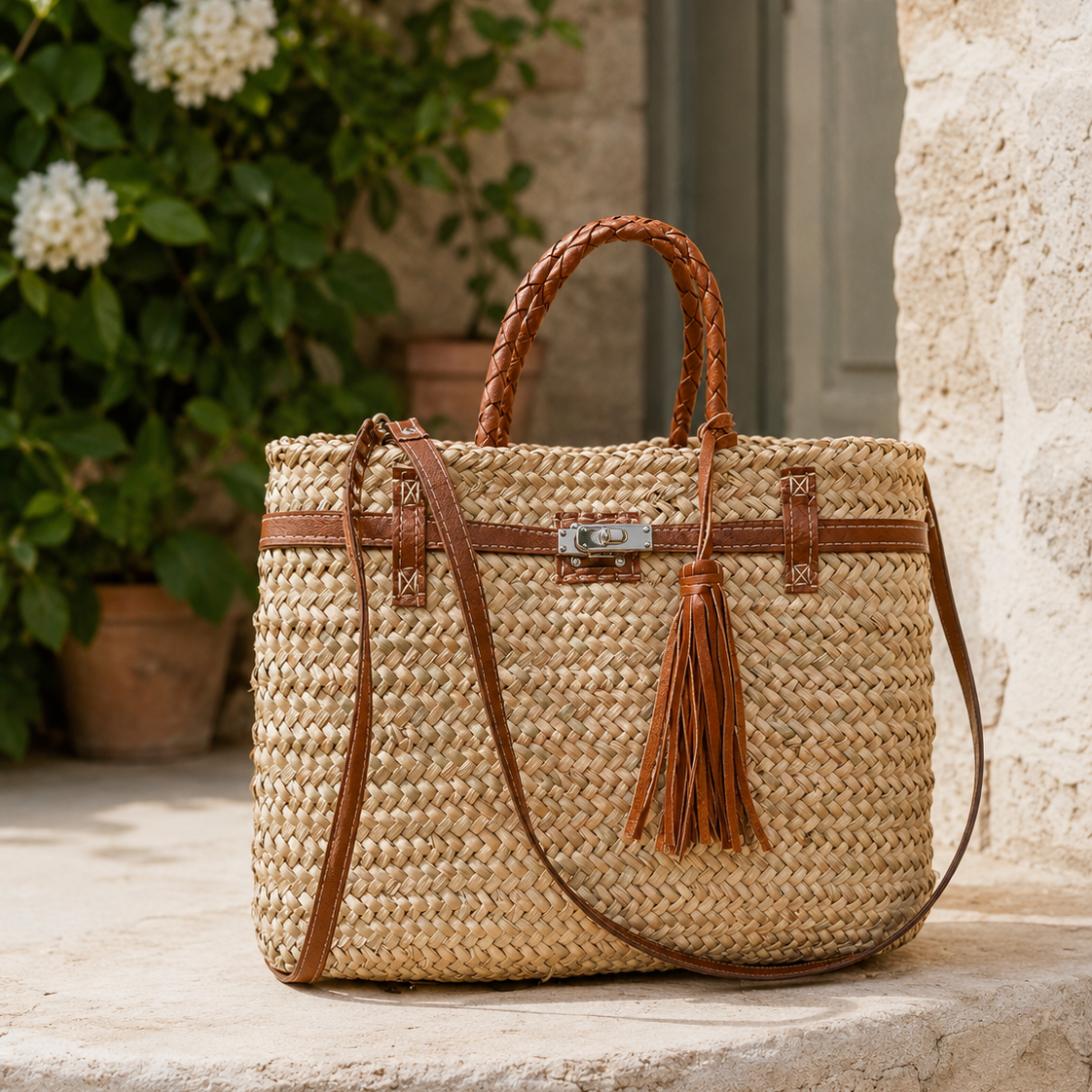 The Amara Handwoven Bag - Brown