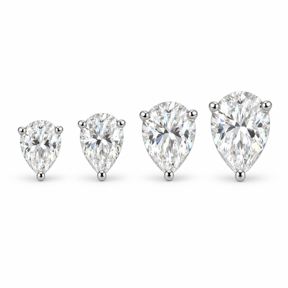 The Tear Drop Earrings Moissanaite