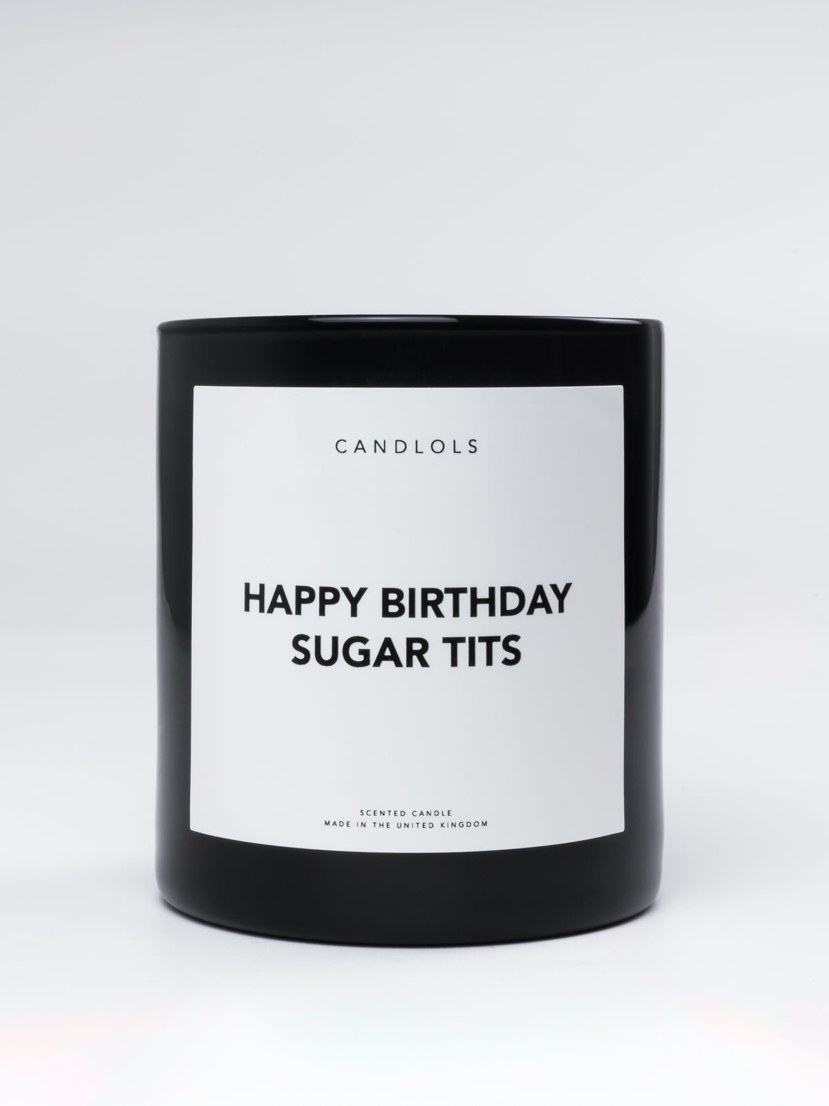 'Happy Birthday Sugar Tits' Candle