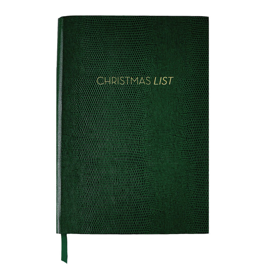 Christmas List A5 Leather Note Book