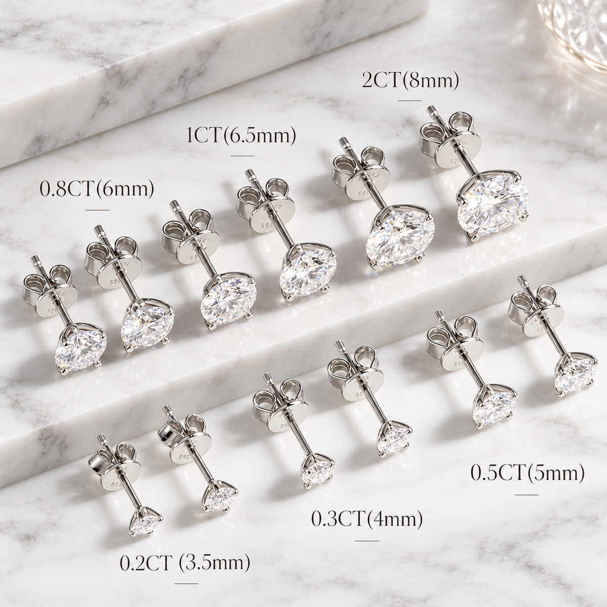 The Classic Round Earrings Moissanaite