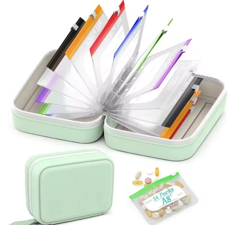 The Stanbury Travel Pill Carrier - Mint Green