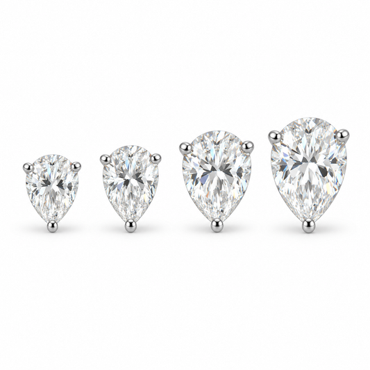 The Tear Drop Earrings Moissanaite