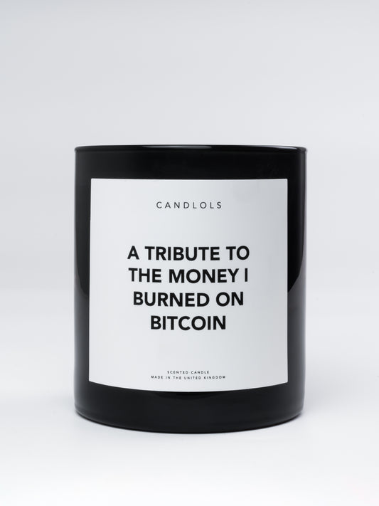 'A tribute to the money' candle