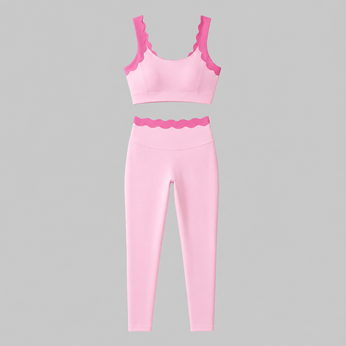 The Rosé Set - Two-Tone Gym/ Travel Set - Light Pink & Hot Pink