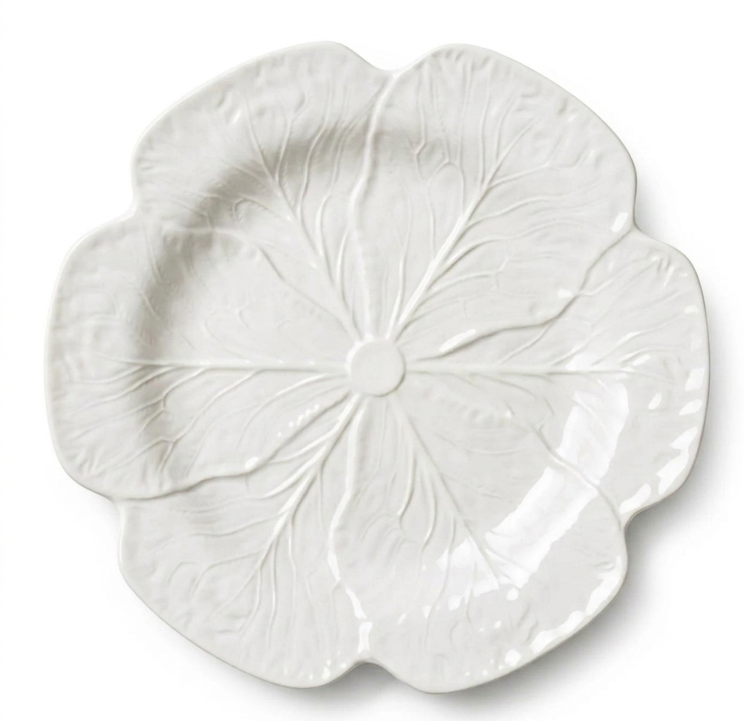 Cabbage Dinner Plate - White