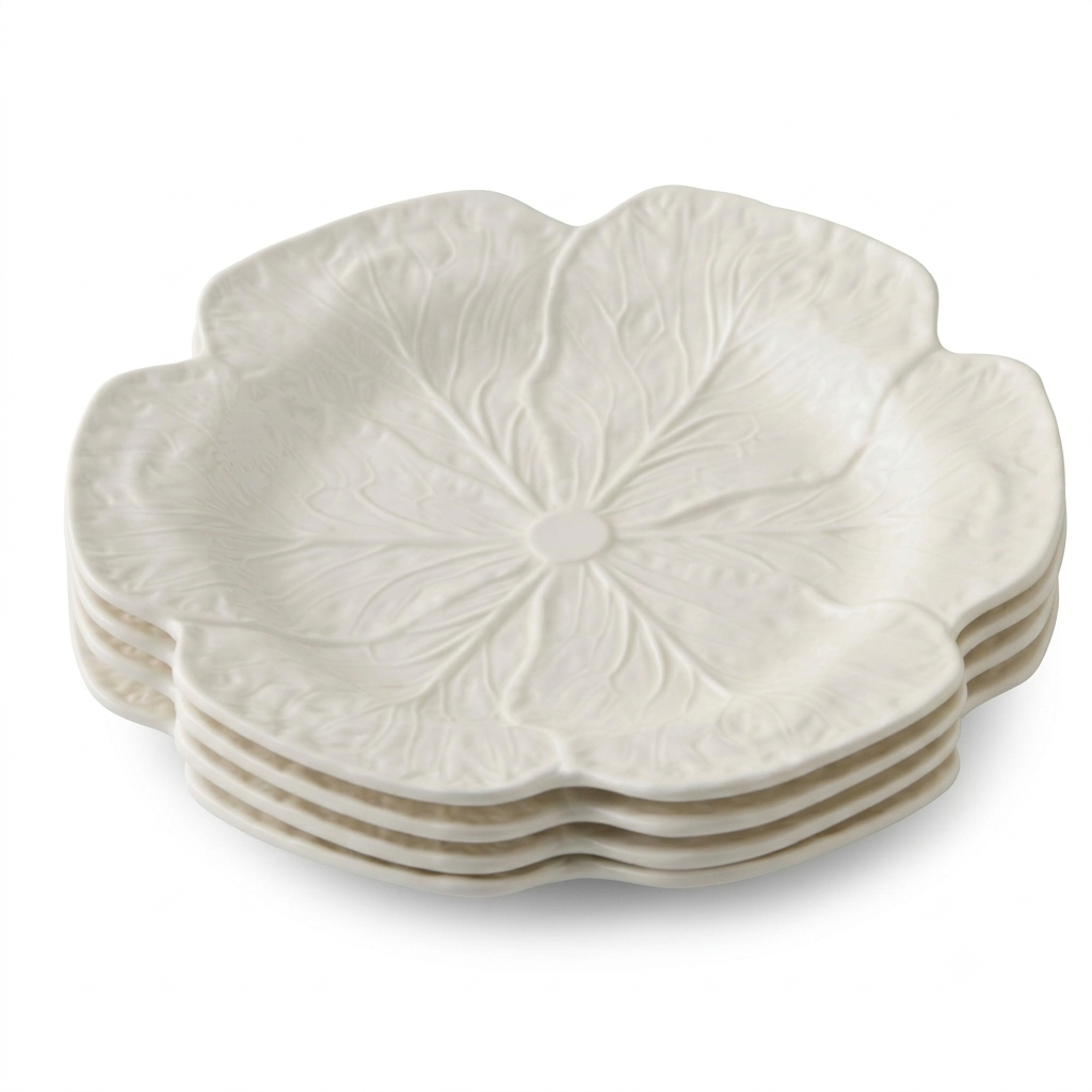 Cabbage Dinner Plate - White