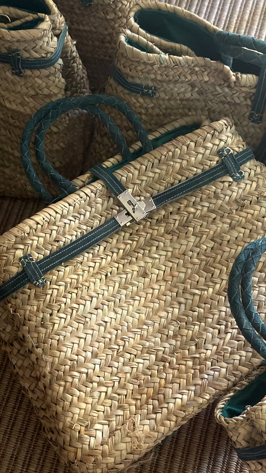The Amara Handwoven Bag - Green