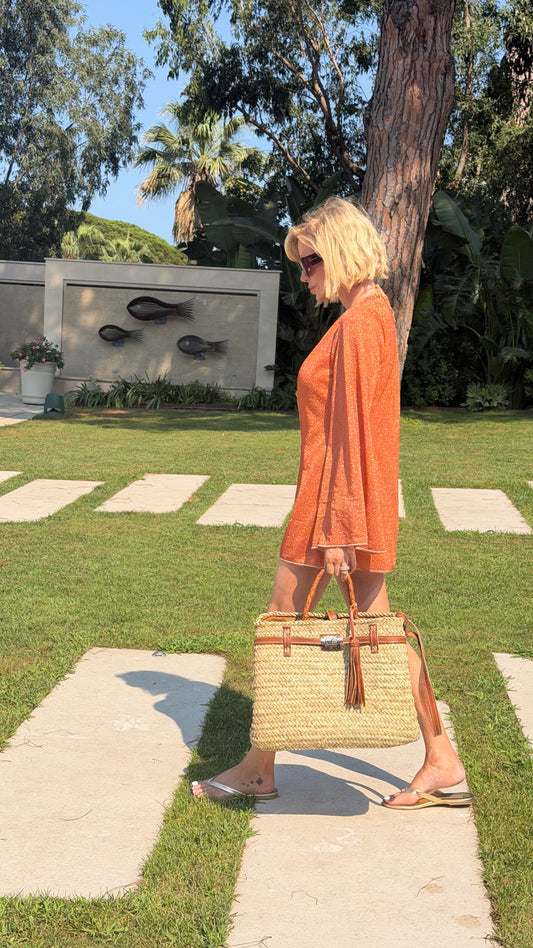 The Amara Handwoven Bag - Brown