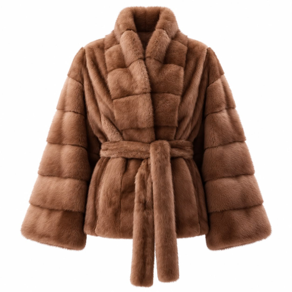 The Kensington Faux Fur Belted Jacket