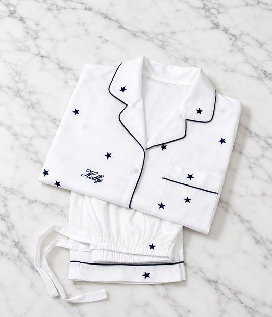 The Stanbury Personalised Cotton Pyjama Set