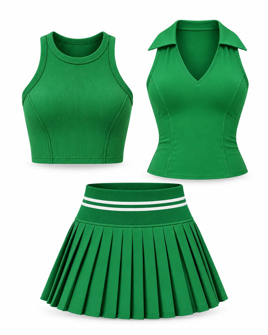 Caroline's Paddle/ Tennis Skirt Set - Green